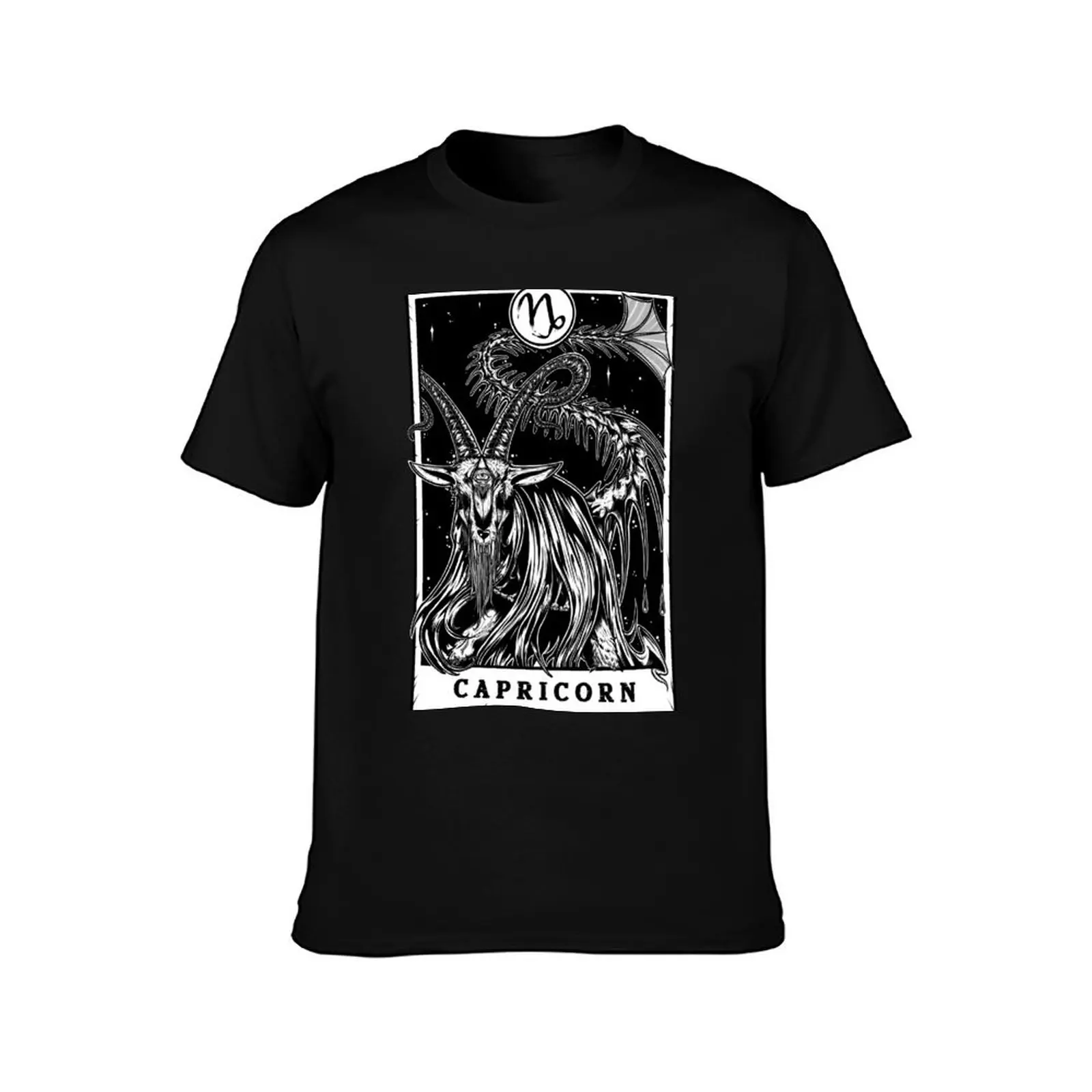 Фото Футболка Capricorn Zodiac Tarot Blk T-Shirt Worker Basic с короткими рукавами №2