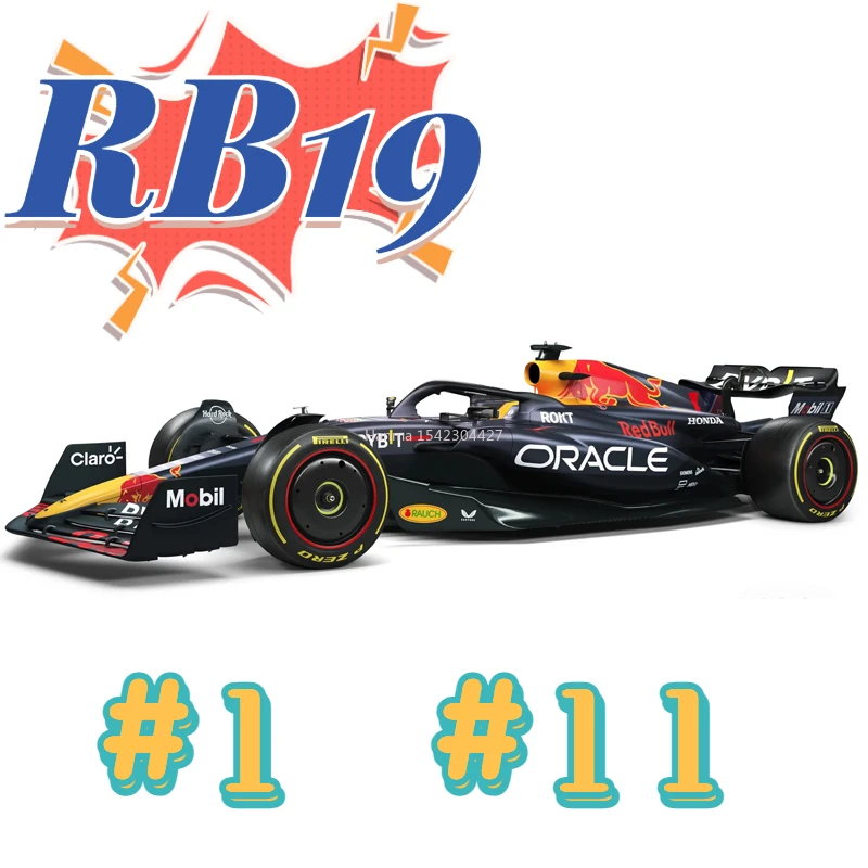 

Bburago 1:43 F1 Champion Red Bull RB19 2023 Racing TAG Heuer 1-Verstappen 11-Perez Alloy Car Die Cast Model Toy Collectible