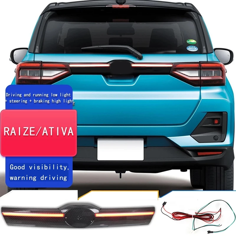 Car LED Extended Tailight Start Streamer Brake Light For Toyota Raize -Daihatsu Ativa 2021 2022
