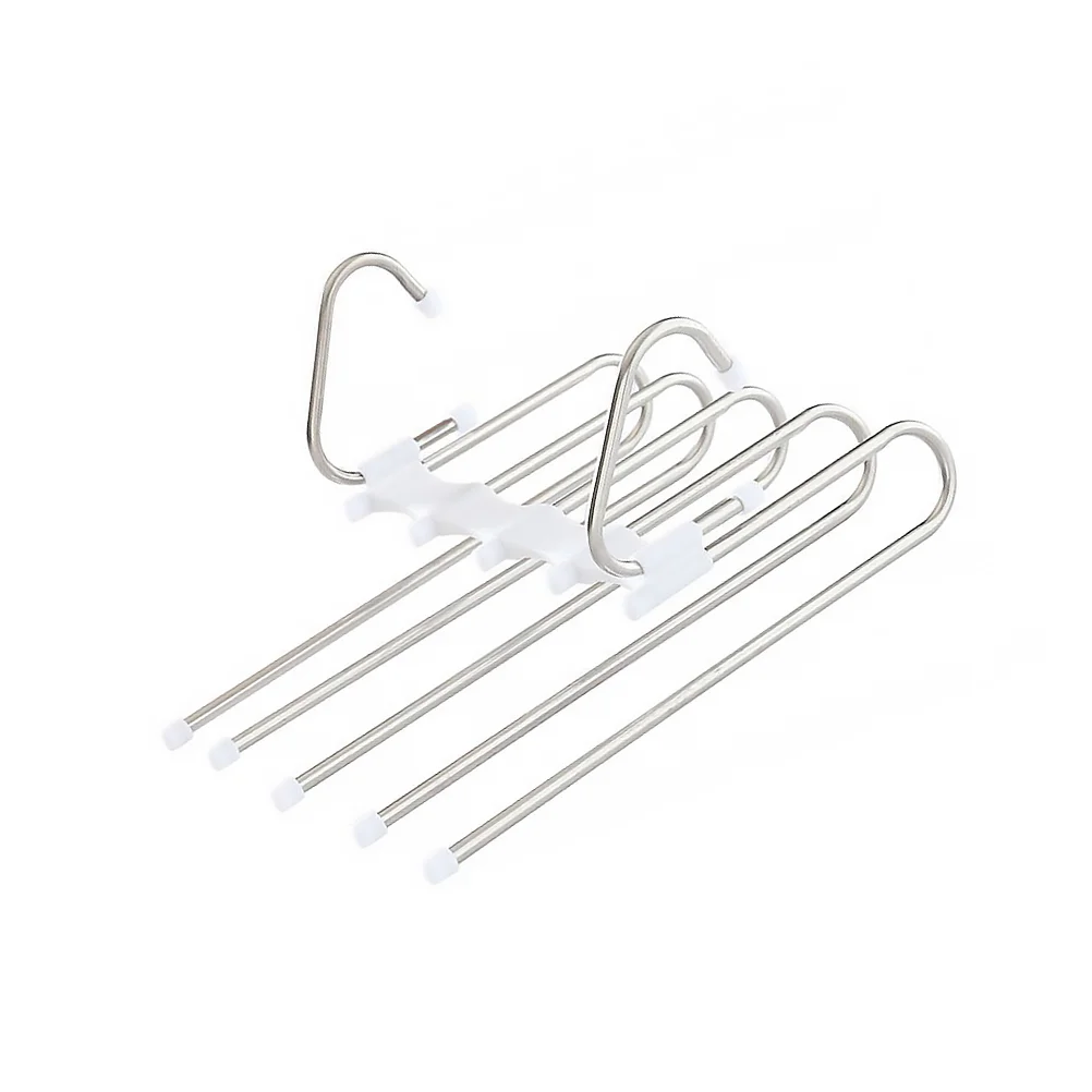 

Hanger Hangers Pant Jean Pants Space Ended Open Drying Clothes Slacks Saving Windproof Traceless Hanging Layers Multi Organizer