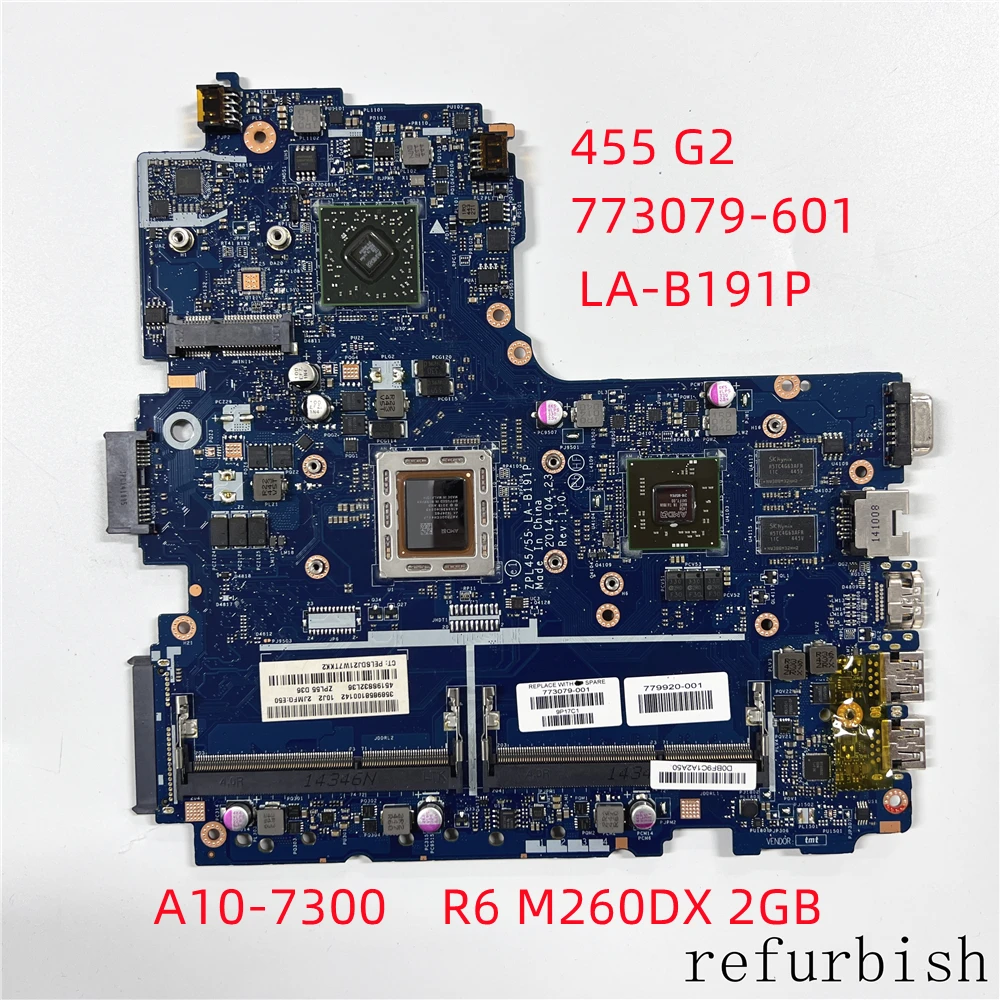 

Материнская плата для ноутбука 773079-601 Φ для HP 455 G2 с Φ R6 M260DX 2 Гб, полностью протестирована и работает идеально