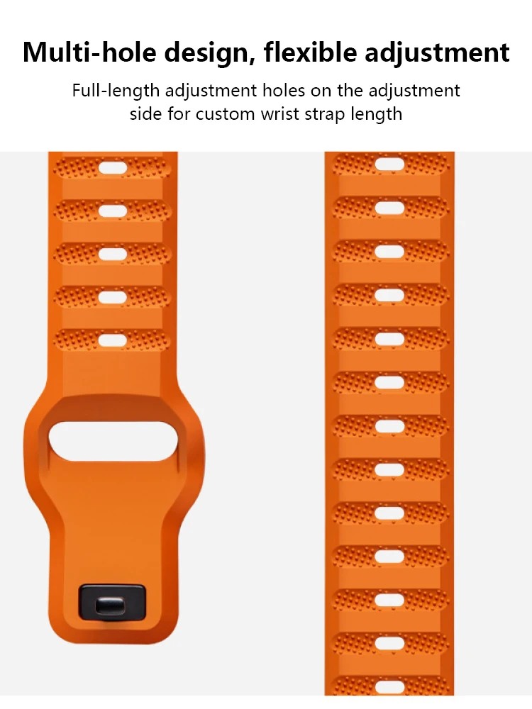 Senior Fluoroelastomer Sport Band for Apple Watch Ultra 49mm 8 7 41 45mm Pin‑and‑tuck Closure Strap for Iwatch 6 5 4 Se 40 44mm