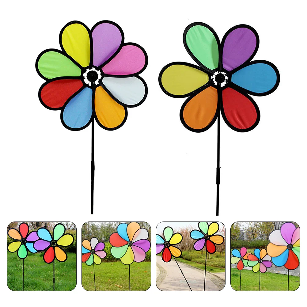 

Windmill Wind Garden Pinwheel Pinwheels Yard Rainbow Sunflower Outdoor Toy Lawn Kids Decor Ornament Flower Patio Decorative