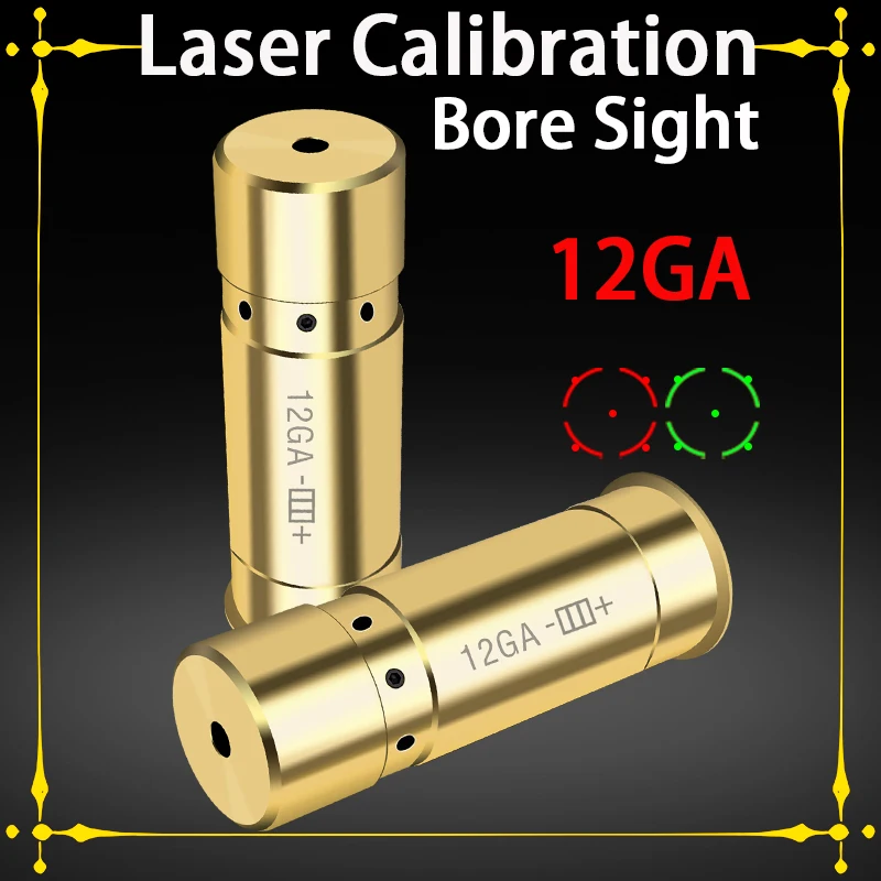 

Tactical 12GA Caliber Red Dot Laser Sight Calibration Brass Bullet for Shotgun Airsoft Gun Shooting Aiming Hunting Accessories