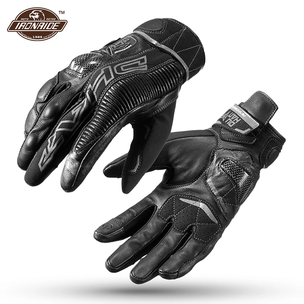 Motorcycle Gloves Man Four Seasons Protection Equipement Motorcycle Gloves Protective Full Finger Touch Screen Moto Gloves M-XXL