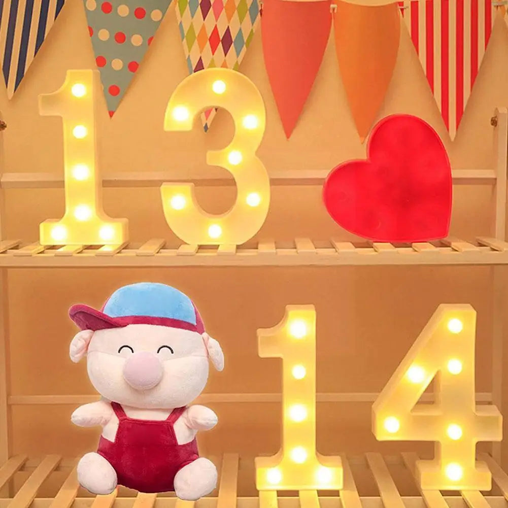 

Alphabet Letter Led Lights Luminous Number Lamp Decor Battery Night Light For Home Wedding Birthday Christmas Party Decorat N3w1