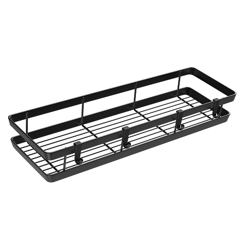 

Spice Rack Set with 4 Hooks, Shelf Storage Hanging for Spices As Organiser Kitchen, Wall Shelf Made for Spice Jars