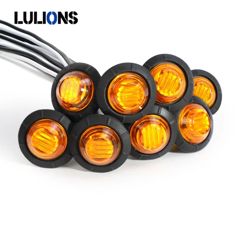 

10PCS LED Side Marker Lights Clearance Lights Front Rear Signal Lamp Indicators Light Waterproof For Truck Vehicle Trailer Boat