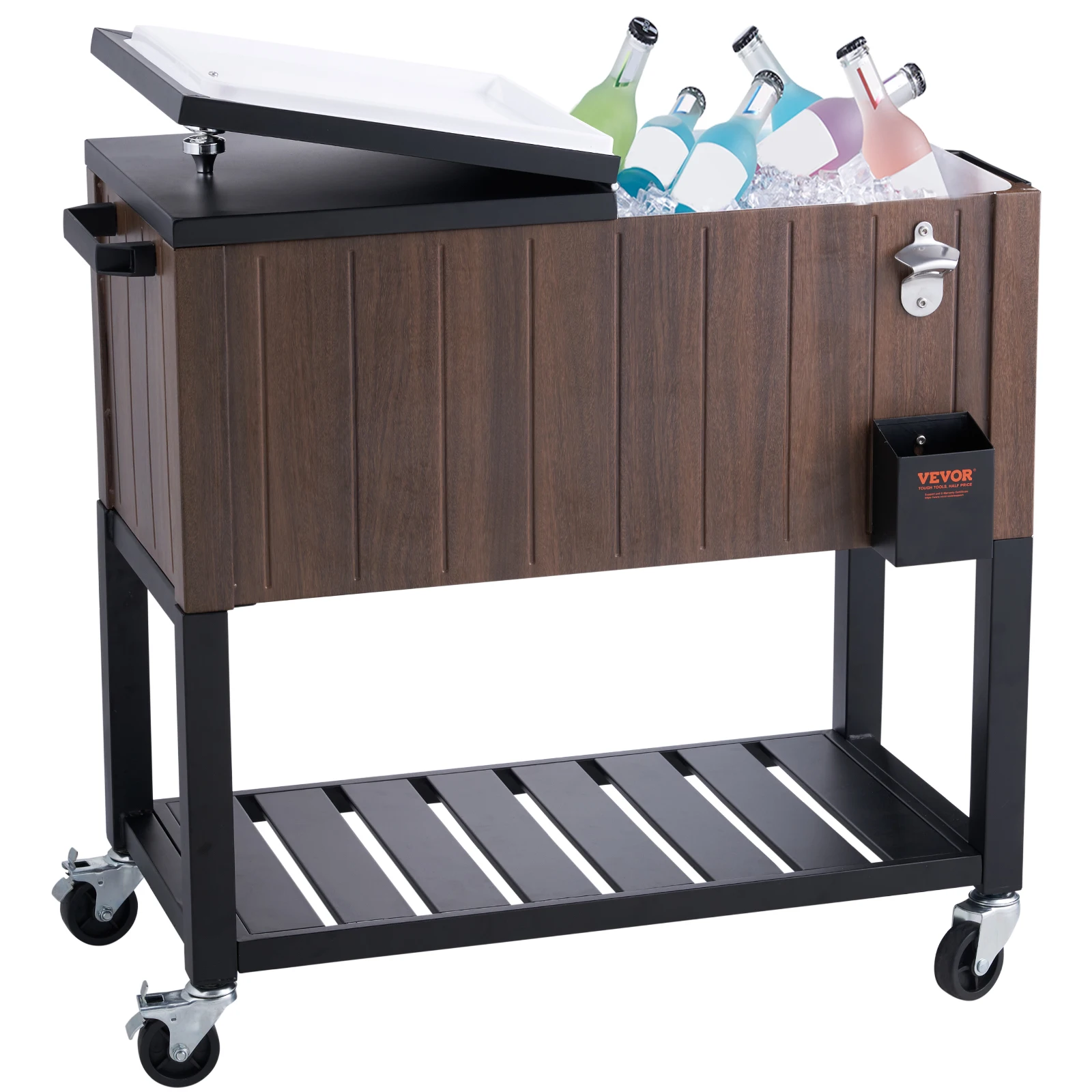 Cart 80qt Portable Bar Drink Cooler Beverage Bar Stand Up Co