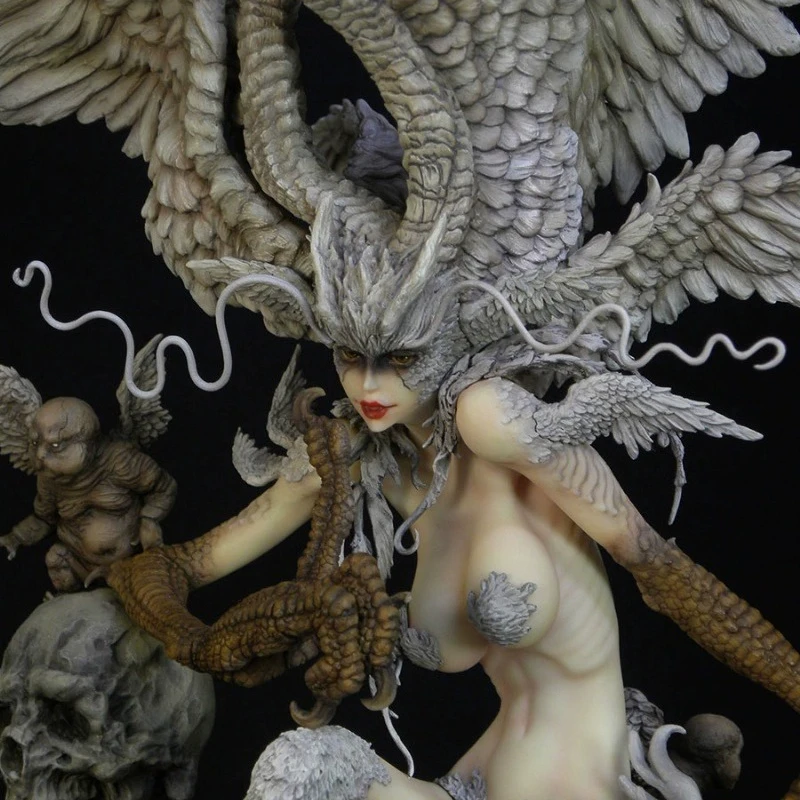 

Stock resin white model Devil Man Terada Katsuya version Demon Bird white model collection boy toy Christmas gift Action Figures