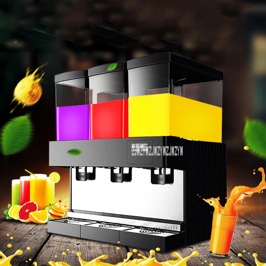 

220V 3 Tank Commercial Cylinder Drink Machine Hot Cold Drink Milk Coffee Juice Spray Type Beverage Dispenser Machine VC-S