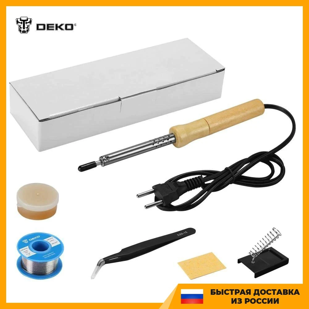 Soldering kit DEKO SI21, 40W/220V, 5 pieces 065-0411 Tools Welding Equipment Electric Solder Irons Soldering iron kit Weld equipments