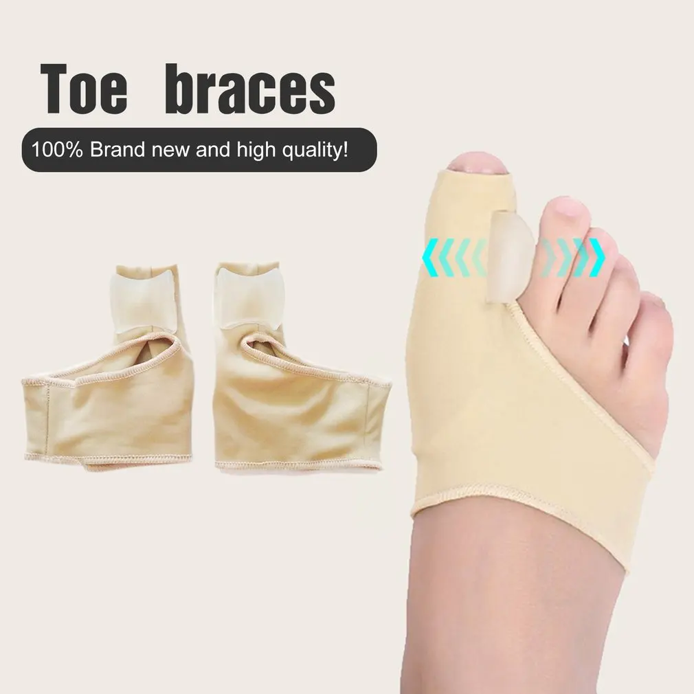 

A Pair/Set Comfortable Soft Bunion Protector Toe Straightener Toe Separating Silicone Toe Separators Thumb Feet Care Adjuster