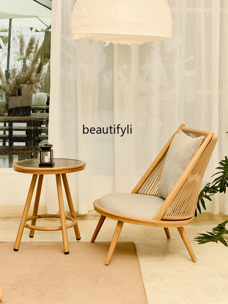 

zq Three-Piece Set Home Table-Chair Set Modern Minimalist a Table and Two Chairs Rattan Chair Small Table and Chair