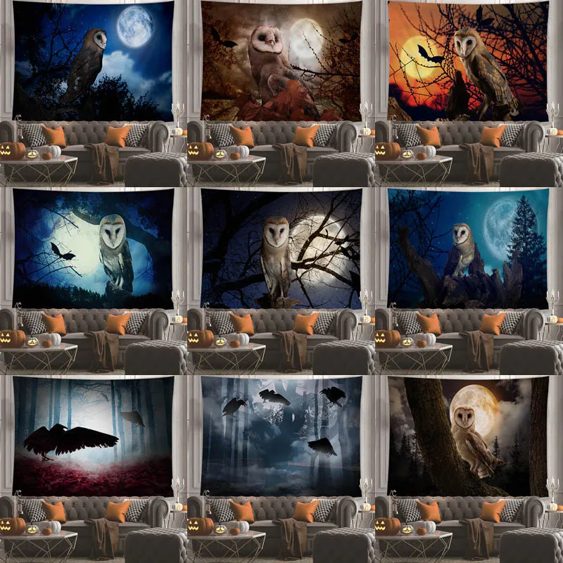 

Owl Tapestry Wall Hanging Decor Party Home Decoration