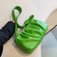 pleats folds crossbody messenger bag 2022 fashion pu leather small shoulder bag for women summer fashion brand designer handbag