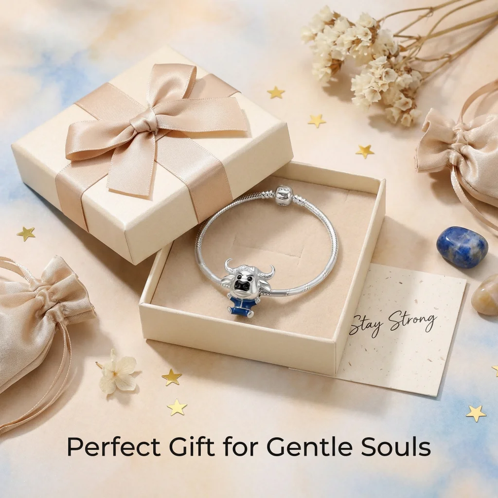 Фото Дизайнерский мультяшный шарм DSN Jewelry из серебра S925 с изображением бивола Чифа Бого для браслетов Pan, бусины для самостоятельного изготовления, подарок для любителей животных №4