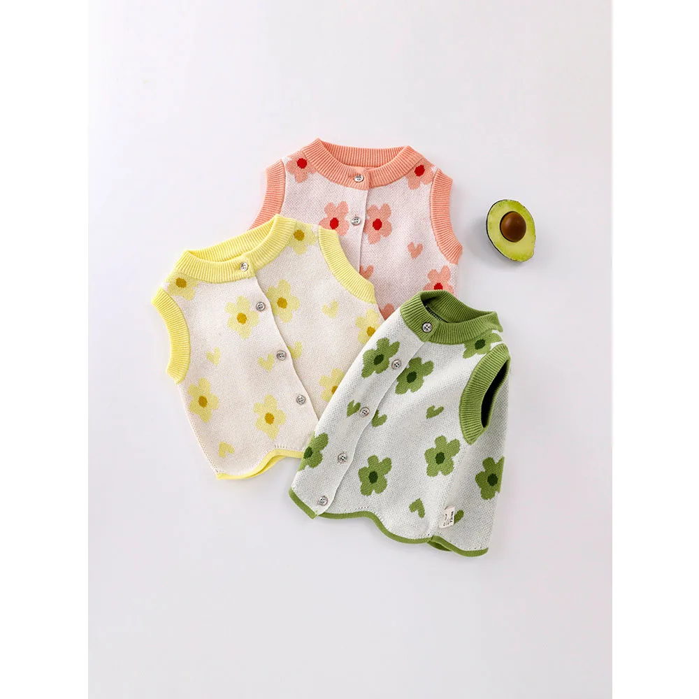 

Жилетка трикотажная без рукавов, с цветочным принтом