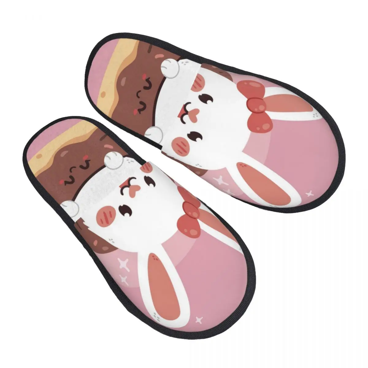 

Fur Slipper For Women Men Fashion Fluffy Winter Warm Slippers Cute Rabbit Illustrations House Shoes