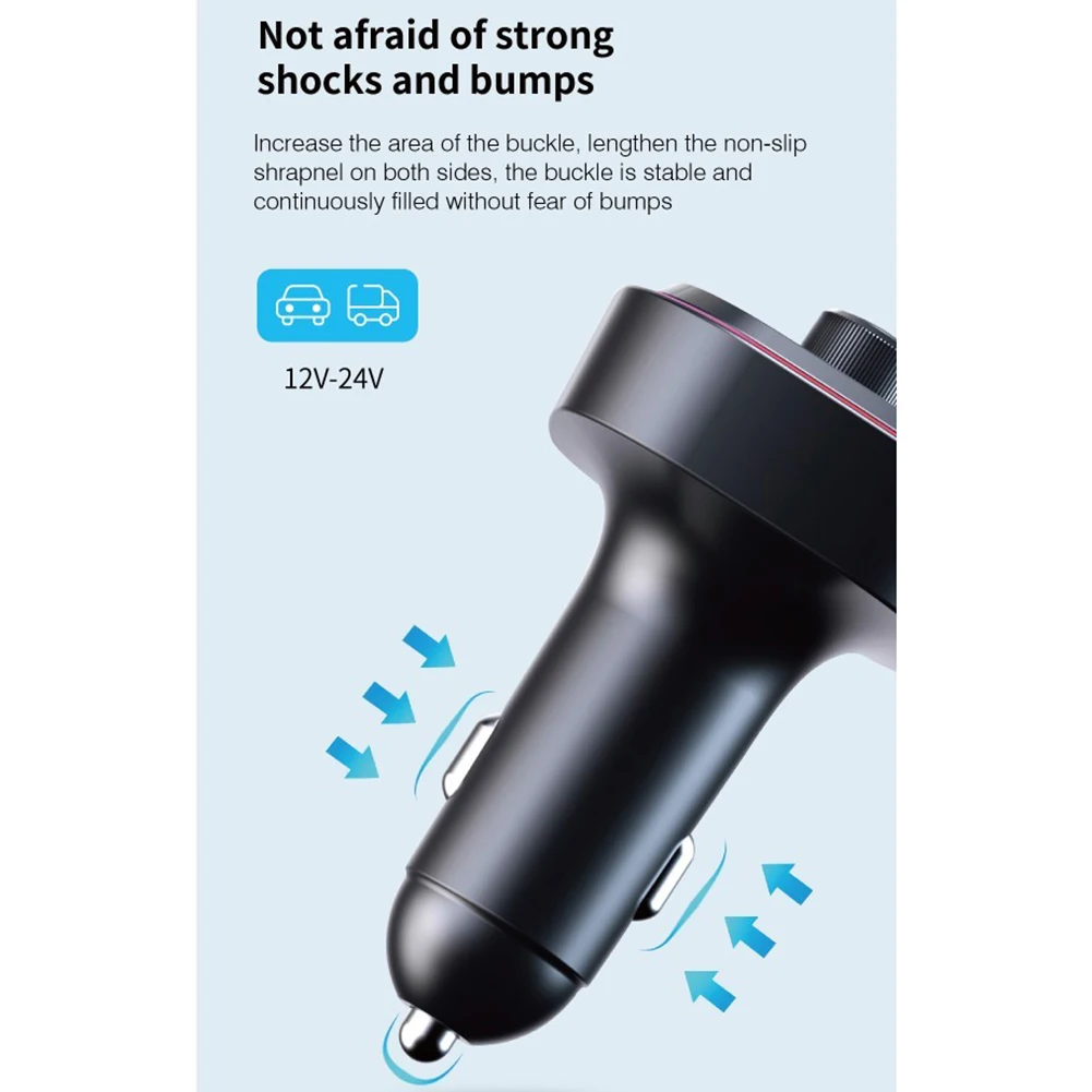 

100% Brand New Car Charger Wireless Adapter 87.5~108.0Mhz Bluetooth 5.0