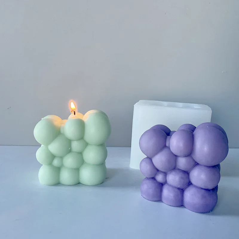 

INS Irregular Bubble Ball Candle Cube Mold DIY Aromatherapy Handmade Soap Molds Silicone Plaster Making Molds молды силиконовые