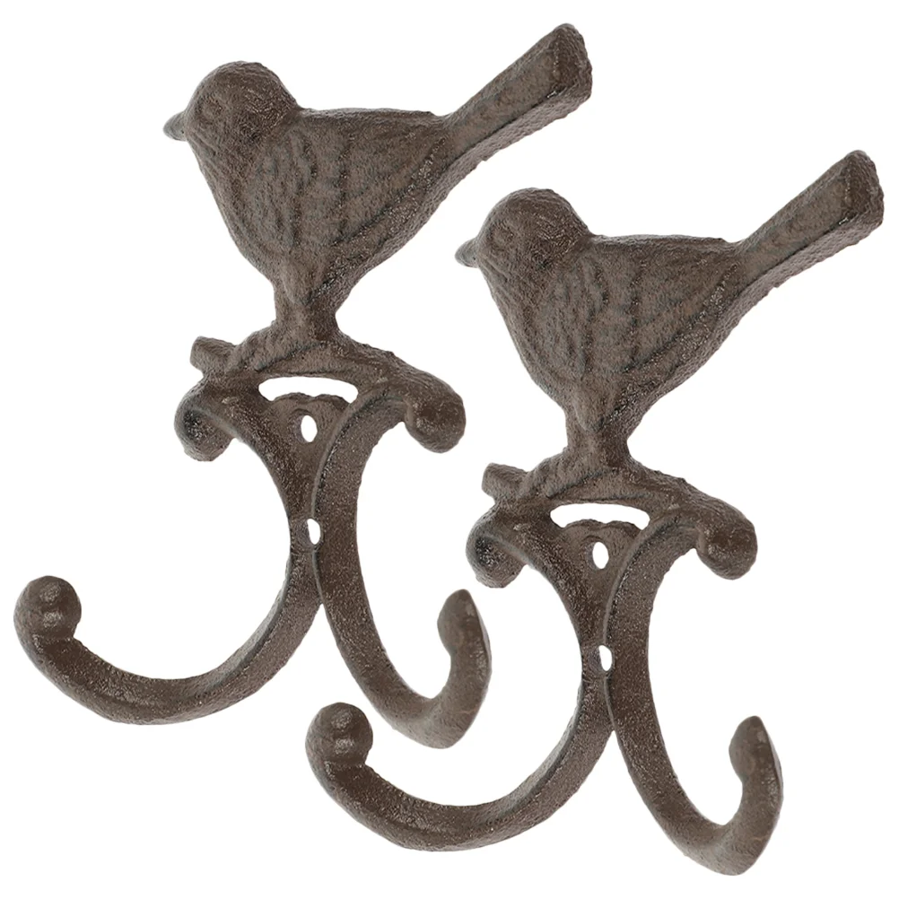

Cast Iron Bird Hook Shape Coat Wall-mounted Shaped Towel Storage Metal Hooks Retro Hangers