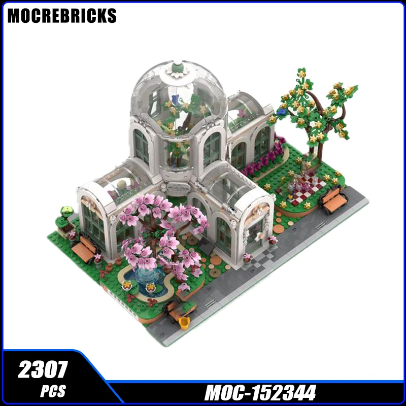

Средневековая серия, ботанический сад, модульный строительный блок с тротуаром, DIY Модель, коллекция, эксперты, головоломка, кирпичи, игрушки