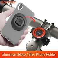 Universal Motorcycle Mountain Bike Mobile Phone Holder Bicycle Moto Aluminum Quick Mount Stand MTB Handlebar Stem Bracket