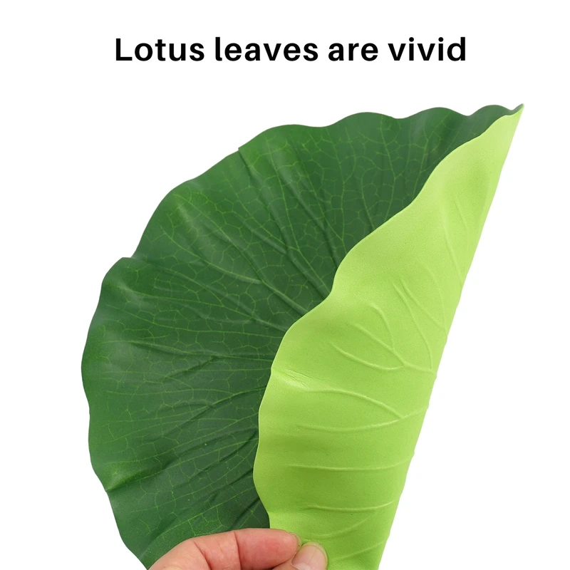 Набор из 9 искусственных плавающих поролоновых подставок в виде листьев лотоса