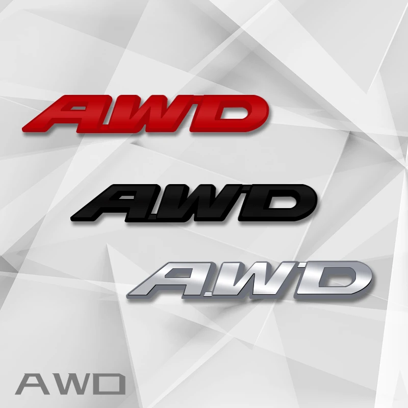 Значок AWD из цинкового сплава для кузова автомобиля, крыла багажника, клейкая эмблема, 3D Наклейка для Toyota, Subaru, Honda, CRV, RAV4, Mazda, строительный Стайлинг
