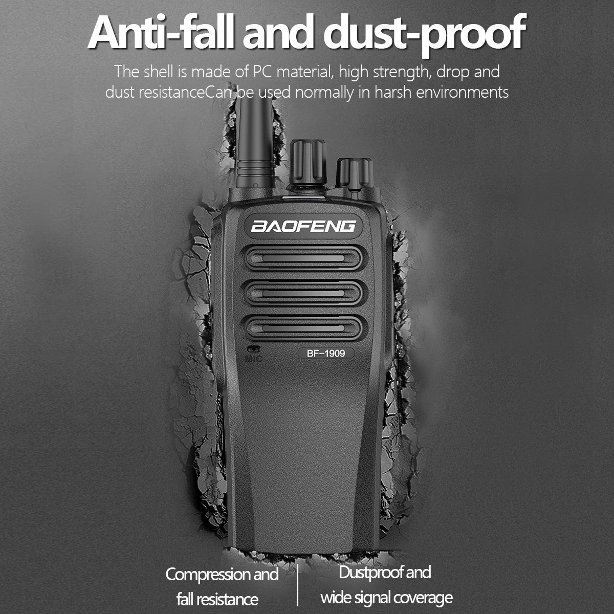 Baofeng BF-1905 Type C Charger 12WHighPower Ham Radio hf Transceiver Long Distance Walkie Talkie UHF 400-470MHz Upgraded BF-1904