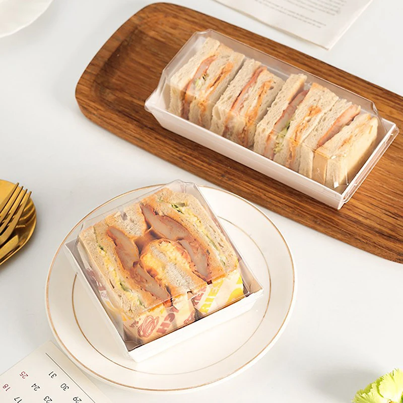 10 шт. коробка для украшения торта десерта пончика крафт-бумага печенье пекарни