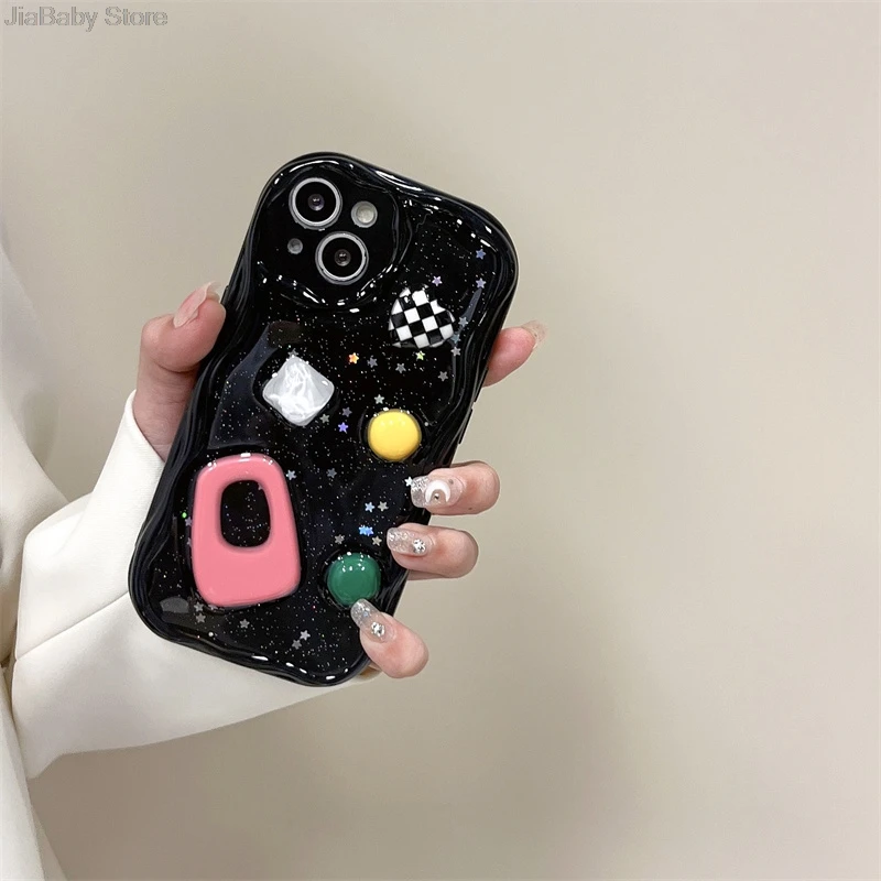 Чехол с полным покрытием в форме сердца мультяшный жидкий блеск железный