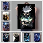 Классический аниме постер Наруто, Популярные персонажи Какаси, Картина на холсте, красочные настенные картины, домашний декор для спальни и мальчиков