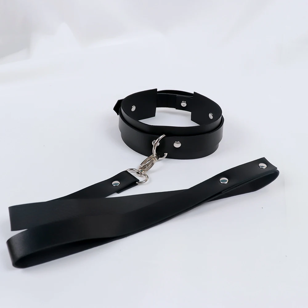 Ожерелье из искусственной кожи на шнурке для БДСМ ошейник в стиле панк с бахромой