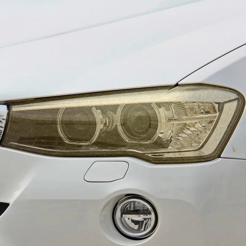 

2-piece Automobile Headlamp Protective Film For BMW X3 G01 2020 F2M Accessories Transparent Black TPU sticker