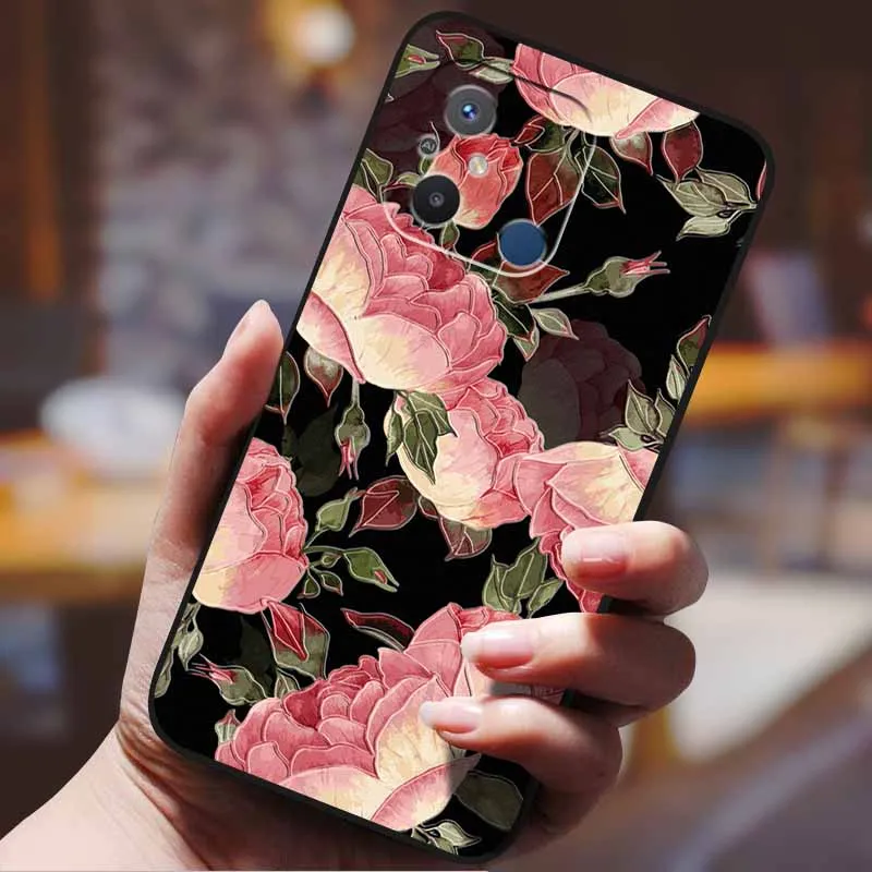 Чехол с 3D принтом для Xiaomi Redmi 12C 11A Flower Emboss Coque Shell мягкая силиконовая задняя крышка