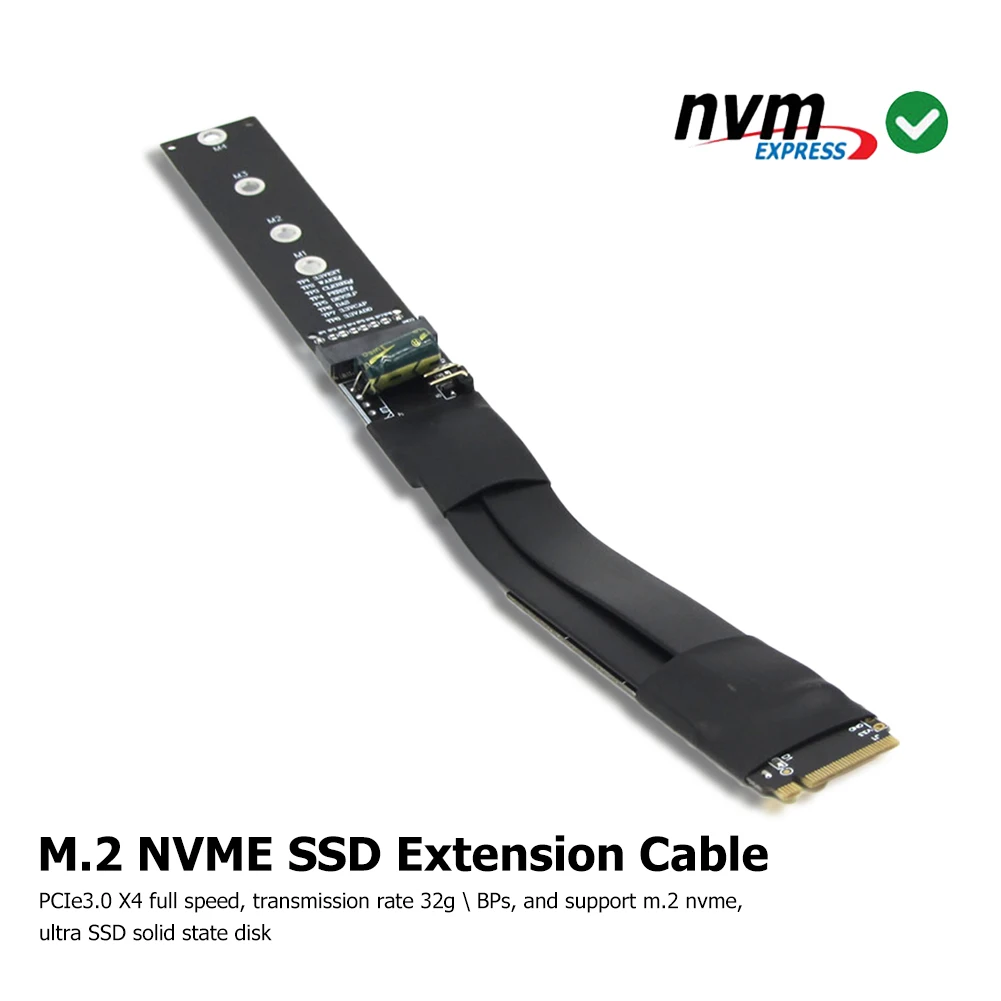 

32 Гбит/с кабель 15 см M.2 кабель Riser M.2 NVMe SSD удлинитель поддерживает PCI Express 3,0 4X полный адаптер Riser кабель