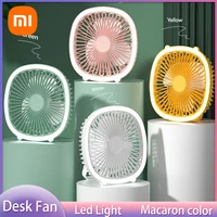 xiaomi youpin 2022 ceiling fan cooling led light portable macaron color ventilator desk table outdoor travel gale lazy mute home