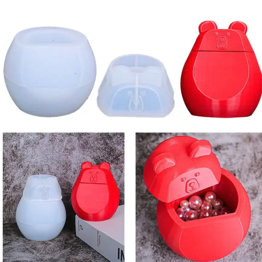 

Чехол для хранения в виде медведя из эпоксидной смолы