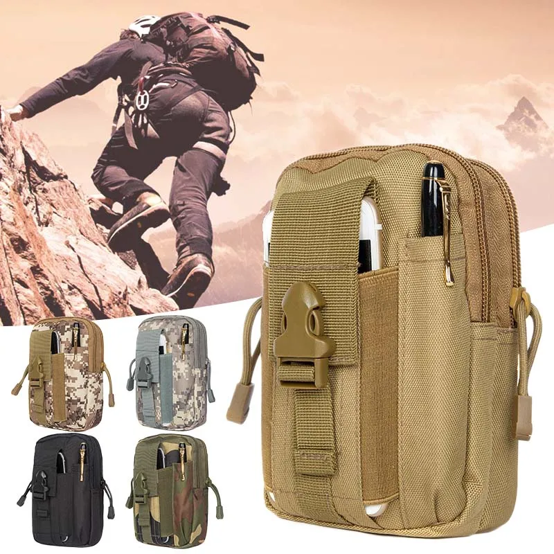 

2023 Мужская тактическая сумка на пояс с системой «Молле», поясная сумка, маленькая карманная военная сумка для бега, сумки для кемпинга и охоты, спортивные сумки