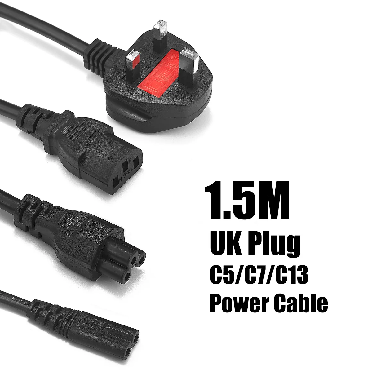 

UK Adapter Plug Power Cord 1.5m British Main C5 Power Supply Cable For Dell Lenovo Sony Samsung LG Toshiba Notebook Laptop LG TV