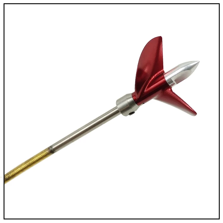 Винт высокоскоростной с большим V-образным шагом, на байонете, изготовленный из алюминиевого сплава на станке с ЧПУ, с диаметром отверстия 45 мм и шагом 1,9, для гоночной электрической лодки серии Cat.