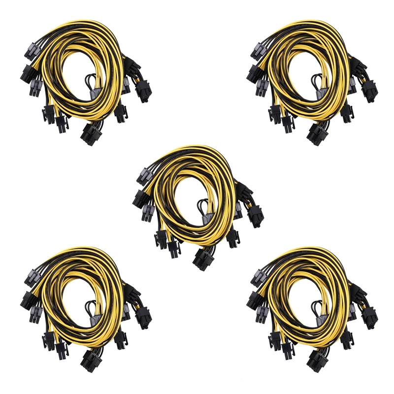

Силовой кабель PCI-E к 8 контактам (6 + 2) PCI-E (штырь-штырь) для графического процессора, 30 шт., 50 см, для карт изображения, плата для майнинга сервер...