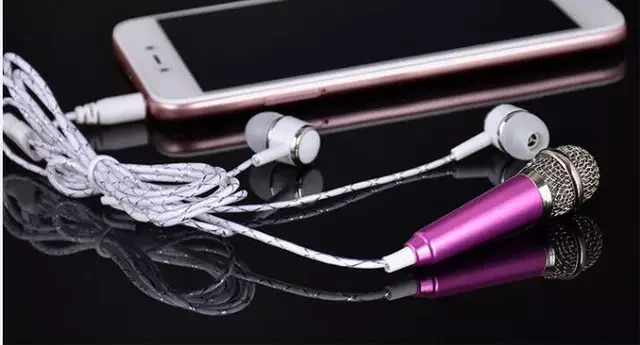 

2022NEW K Song Mini Microphone earphone Universal KTV Karaoke Mobile Phone Computer Microphone headset Toy