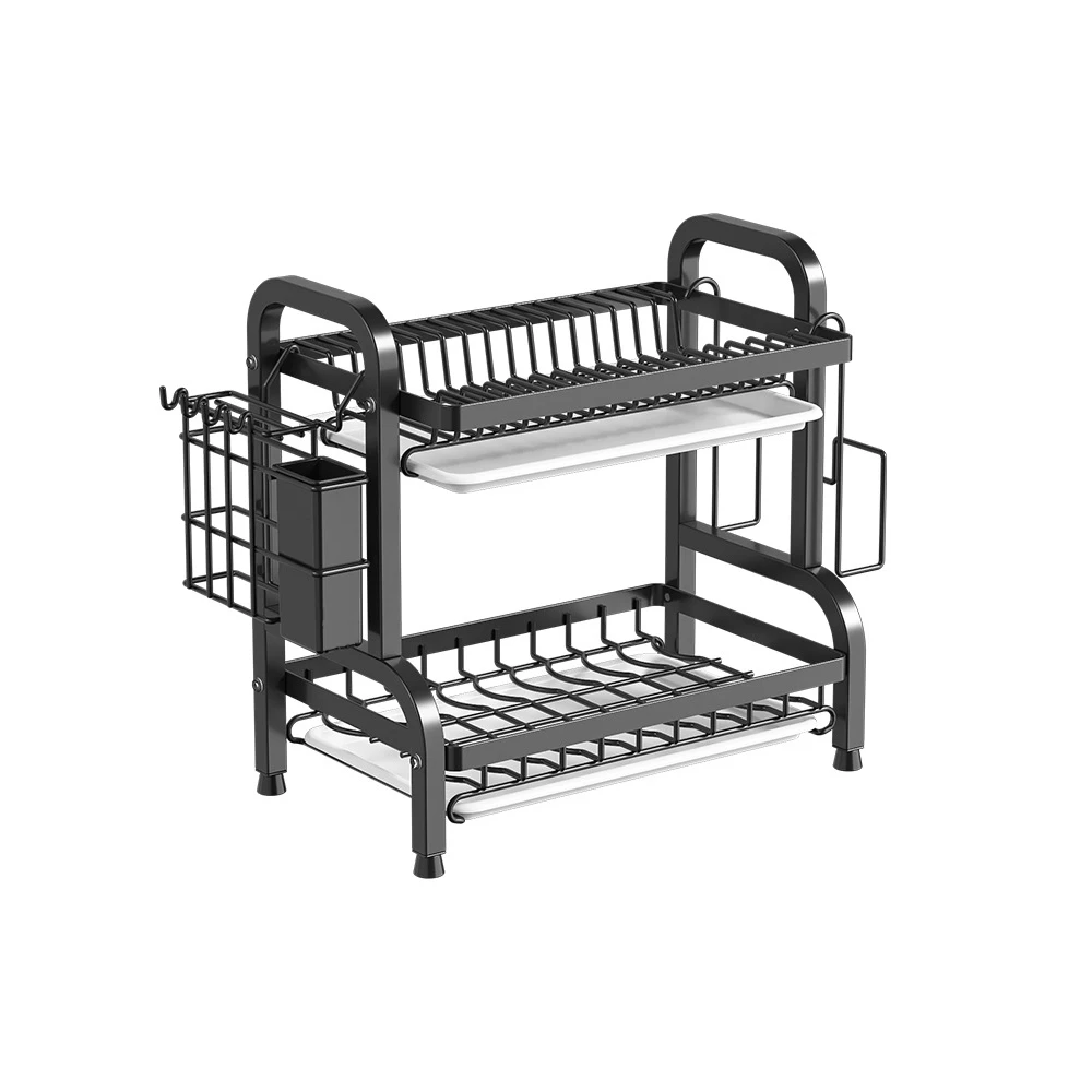 Сушилка для посуды 2-уровневая компактная кухонная сушилка набор сушилок большой