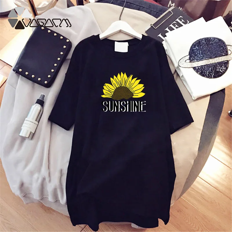 

Cartoon Print Women Summer Dress Short Sleeves O Neck Dresses Party Beach Style Summer Dress Women Elegant Casual Loose Clothes