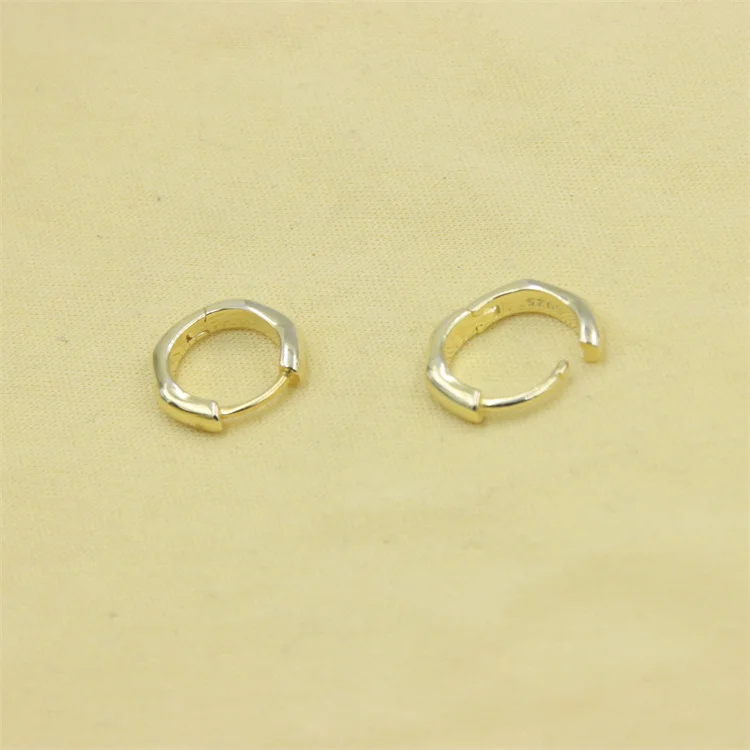 

ZFSILVER Trendy S925 Silver Spiral Gold Circle Earrings Ear Hoop For Women Man Female Charm Jewelry Korean Statement Gift Party