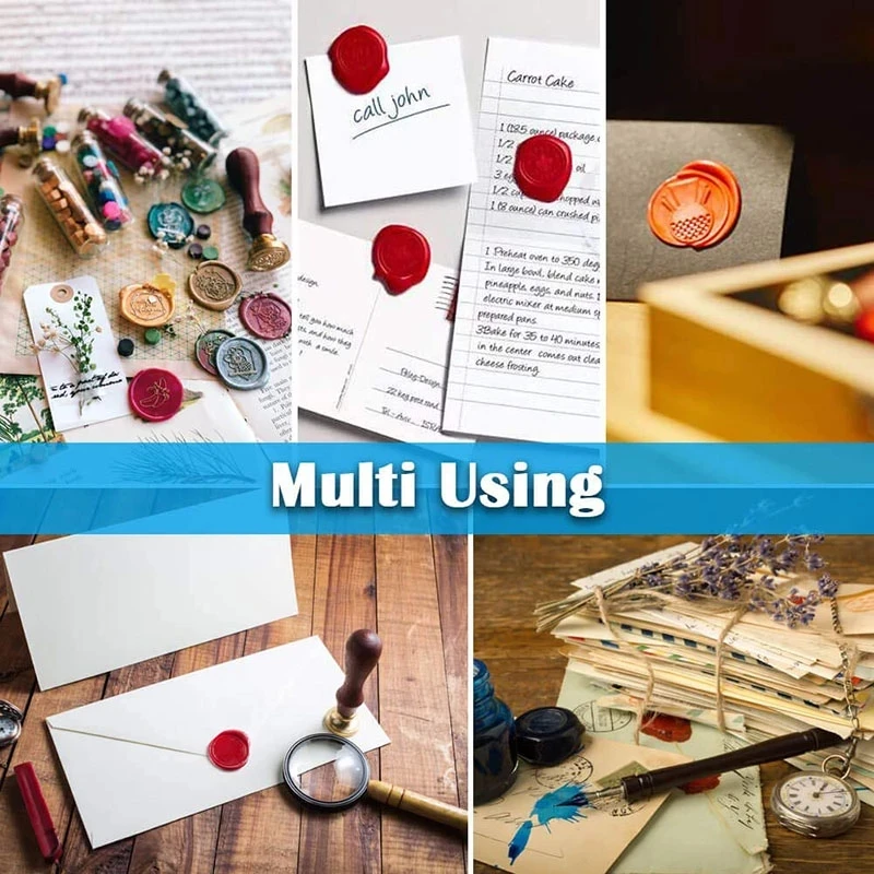 

Sealing Wax Seal Retro Stamps for Envelope Documents Card Sealing Stamp Colorful Candles Lacquer Wax Handmade