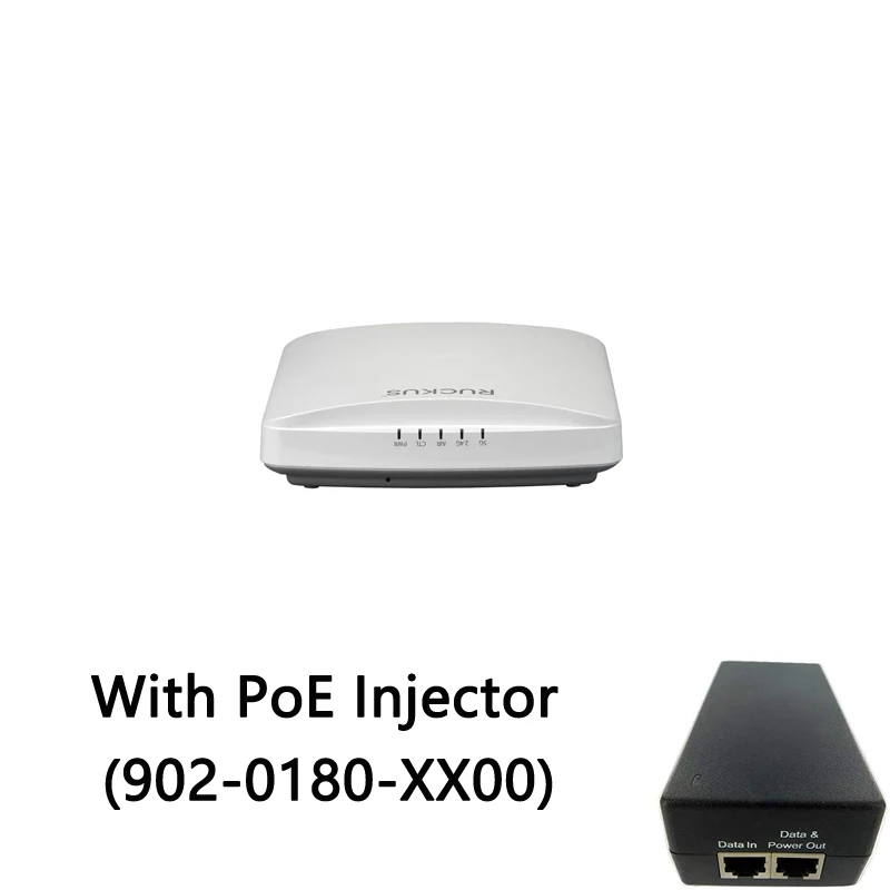 Ruckus Wireless R550 901-R550-WW00 (alike 901-R550-US00) +902-0180-XX00 PoE Adapter 802.11ax WIFI6 2x2 SU-MIMO MU-MIMO Indoor AP